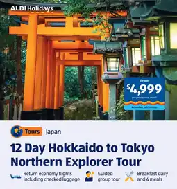 ALDI ALDI Holidays 12 Day Hokkaido to Tokyo Northern Explorer Tour offer