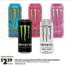 Campbells Wholesale Monster Energy Drink Selected Varieties offer
