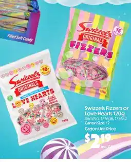 Campbells Wholesale Swizzels Fizzers or Love Hearts offer