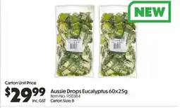 Campbells Wholesale Aussie Drops Eucalyptus 60x25g offer