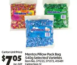 Campbells Wholesale Mentos Pillow Pack Bag Selected Varieties offer