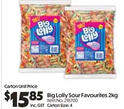 Campbells Wholesale Big Lolly Sour Favourites offer