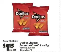 Campbells Wholesale Doritos Cheese Supreme Corn Chips offer