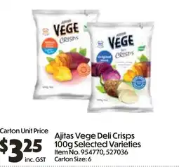 Campbells Wholesale Ajitas Vege Deli Crisps Selected Varieties offer