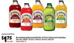 Campbells Wholesale Bundaberg Brewed Drinks Selected Varieties offer