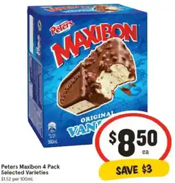 IGA Peters Maxibon 4 Pack offer