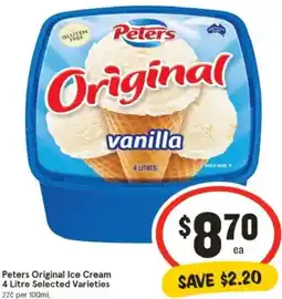 IGA Peters Original Ice Cream offer