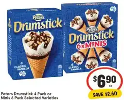 IGA Peters Drumstick 4 Pack or Minis 6 Pack offer