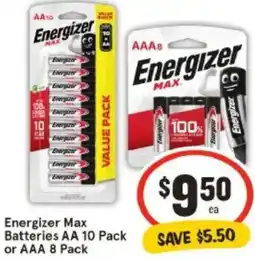 IGA Energizer Max Batteries offer