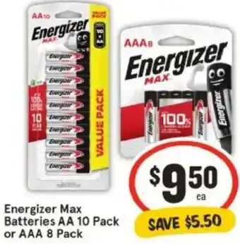 IGA Energizer Max Batteries offer