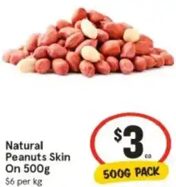 IGA Natural Peanuts Skin On offer