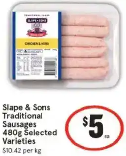 IGA Slape & Sons Traditional Sausages offer