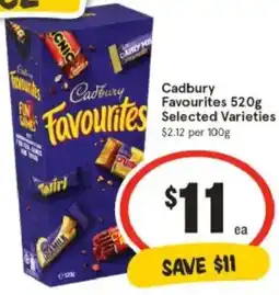 IGA Cadbury Favourites offer
