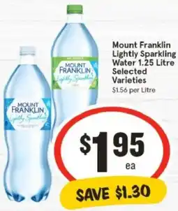 IGA Mount Franklin Lightly Sparkling Water offer