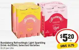 IGA Bundaberg Refreshingly Light Sparkling Drink offer