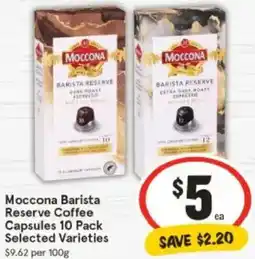 IGA Moccona Barista Reserve Coffee Capsules offer