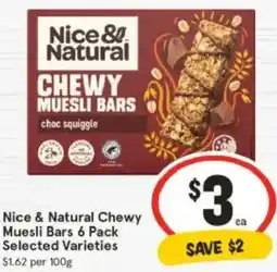 IGA Nice & Natural Chewy Muesli Bars offer