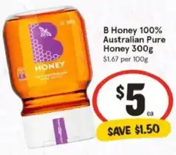 IGA B honey 100% australian pure honey offer