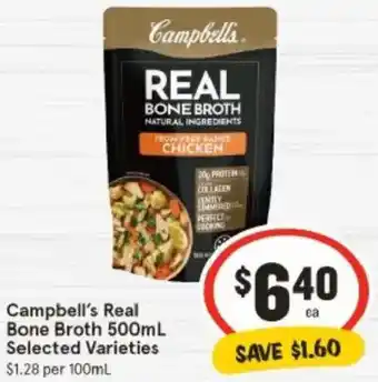 IGA Campbell's real bone broth offer