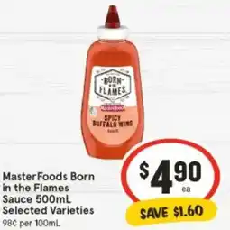 IGA Masterfoods born in the flames sauce offer