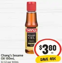 IGA Chang's Sesame Oil offer