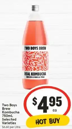 IGA Two Boys Brew Kombucha offer