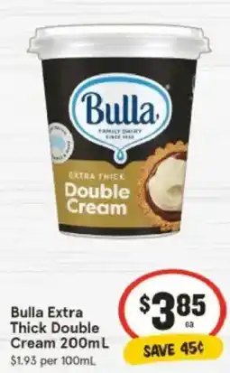 IGA Bulla Extra Thick Double Cream offer