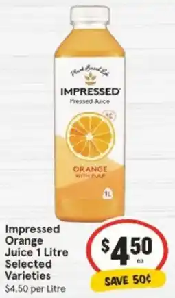 IGA Impressed Orange Juice offer
