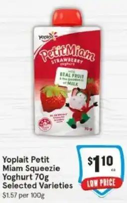 IGA Yoplait Petit Miam Squeezie Yoghurt offer