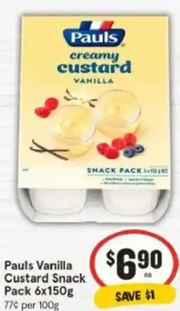 IGA Pauls Vanilla Custard Snack offer