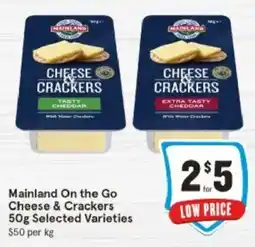 IGA Mainland On the Go Cheese & Crackers offer