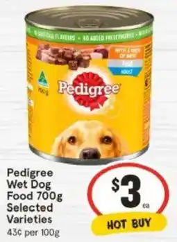 IGA Pedigree Wet Dog Food offer