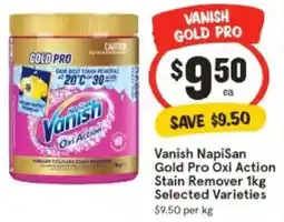 IGA Vanish Napisan Gold Pro Oxi Action Stain Remover offer
