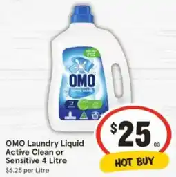 IGA OMO Laundry Liquid Active Clean or Sensitive offer