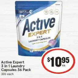 IGA Active Expert 3 in 1 Laundry Capsules offer