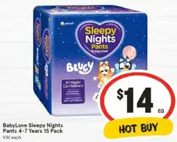 IGA BabyLove Sleepy Nights Pants offer