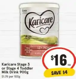 IGA Karicare Stage 3 or Stage 4 Toddler Milk Drink offer