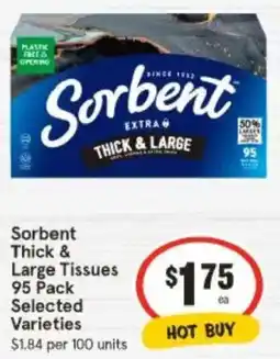 IGA Sorbent Thick & Large Tissues offer