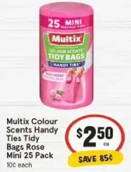 IGA Multix Colour Scents Handy Ties Tidy Bags Rose Mini offer