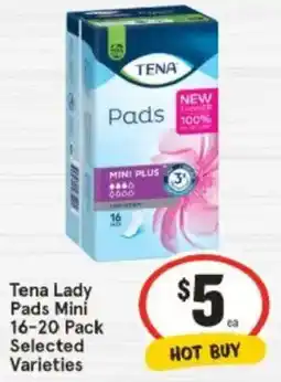 IGA Tena Lady Pads Mini offer