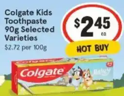 IGA Colgate Kids Toothpaste offer