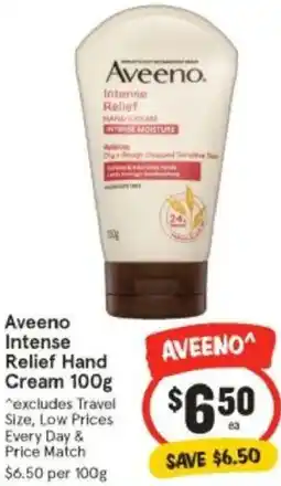 IGA Aveeno Intense Relief Hand Cream offer