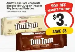 IGA Arnott's Tim Tam Chocolate Biscuits or Treatles offer