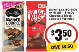 IGA Darrell Lea or Nestlé Chocolate Block offer