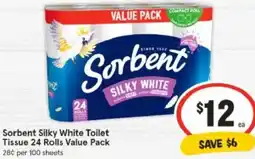 IGA Sorbent Silky White Toilet Tissue offer
