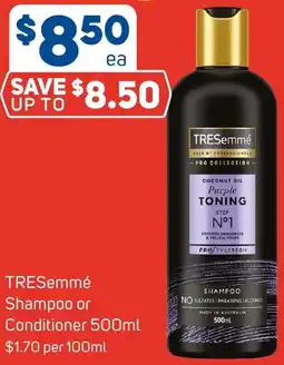 Foodland TRESemmé Shampoo or Conditioner offer