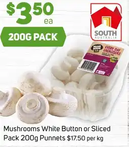 Foodland Mushrooms White Button or Sliced Pack Punnets offer
