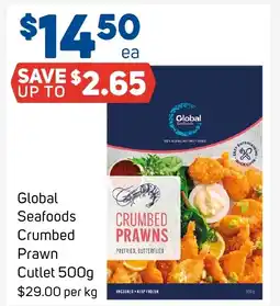 Foodland Global Seafoods Crumbed Prawn Cutlet offer