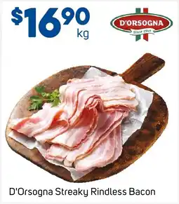 Foodland D'Orsogna Streaky Rindless Bacon offer