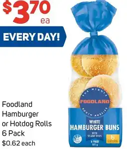 Foodland Foodland Hamburger or Hotdog Rolls offer